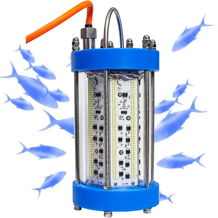 Impermeabile IP68 1000 Watt 50000 verde luce da pesca a Led 1000 w lampada da pesca attrattore subacqueo 12v 360 grado pesce marino luce