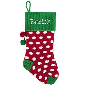 Chaussettes <span class=keywords><strong>de</strong></span> Noël tricotées vertes et rouges à motif <span class=keywords><strong>de</strong></span> rayures simples personnalisées - Product Image 6