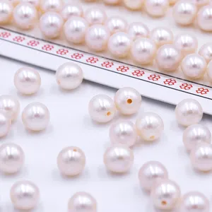 Redleaf 2-12mm perle de culture pain blanc perle d'eau douce naturelle à moitié percée pour la fabrication de bijoux perles en vrac