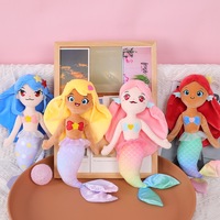 Poupée sirène en peluche promotionnelle, logo personnalisé, jouet sirène en peluche doux, cadeau pour enfants, plusieurs designs disponibles
