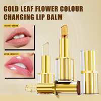 Rouge à Lèvres Magique Hydratant Végétalien à Changement de Couleur Effet Feuille d'Or, Imperméable, 3 Couleurs, Tendances TikTok - Grande Vente
