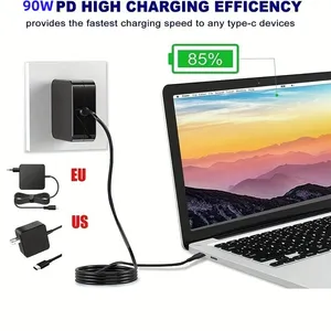 Adaptateur pour ordinateur portable 90W <span class=keywords><strong>USB</strong></span> <span class=keywords><strong>C</strong></span> Type <span class=keywords><strong>C</strong></span> Power Delivery PD Wall Charger 65W <span class=keywords><strong>61W</strong></span> 87W pour <span class=keywords><strong>MacBook</strong></span> <span class=keywords><strong>Pro</strong></span> Air 2018 HP - Product Image 2