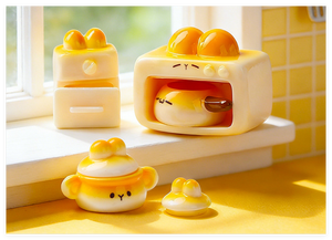 Casa de muñecas para niños y niñas, accesorios de cocina realistas, sartén artesanal de resina, espátula para freír, juguete de comida de cocina - Product Image 4