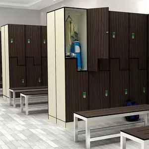 Wood Gym Lockers Smart Wooden Locker Cabinet Storage Unit RFID Locker Lock Cabinet Lock