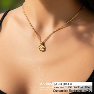 สร้อยคอจี้แฟชั่น ชุบทอง สแตนเลสสตีล 316L รูปถุงมือชกมวย ทนทาน เป็นมิตรต่อสิ่งแวดล้อม - Product Image 3