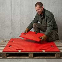 Tapis antidérapant en polyuréthane renforcé de clous en acier, résistant aux intempéries pour opérations minières, durable, pour sols de forage, découpe sur mesure, global