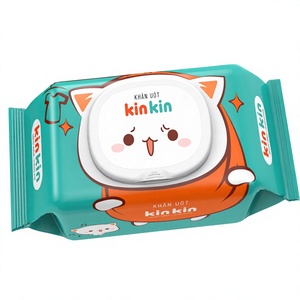 KinKin OEM Paquete Personalizado a Todo Color de 30 Toallitas Húmedas para Bebé, Suaves, No Tejidas, con Alto Contenido de Rayón, Seguras, Sensibles y Esterilizadas, de Vietnam - Product Image 1