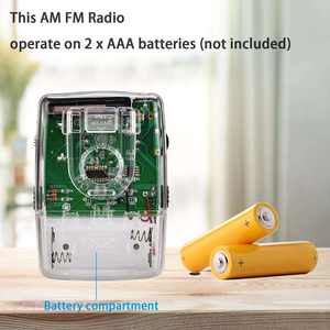 Radio Portátil AM FM Mini de Bolsillo con Sonido Nítido, Funciona con Pilas AAA, para Uso en Interiores y Exteriores, Grabadoras de Casete - Product Image 6