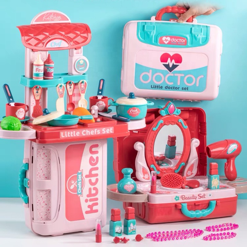 Лидер продаж, новейший пластиковый кухонный набор инструментов, туалетный столик, докторский набор, игрушка, ролевые игры, игрушки для девочек, кухонный набор