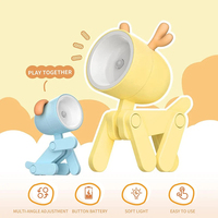 Lampes de table Kawaii en forme de chien et de cerf avec protection des yeux Lampe LED Vente en gros Décoration de chambre Animaux de compagnie mignons Décoration de chambre à coucher Pliable