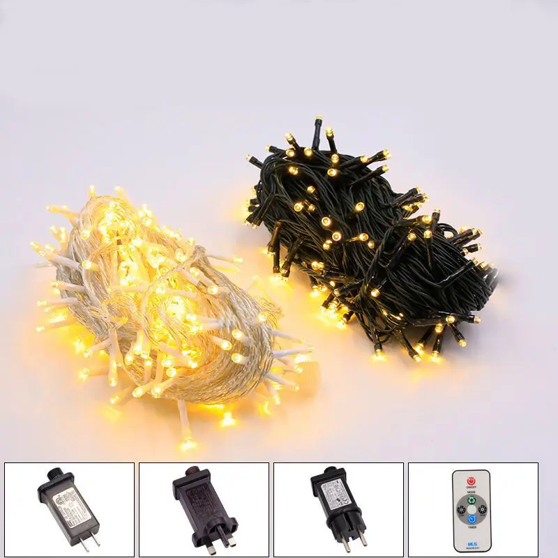 Led Kerst Lichtslingers Outdoor Waterdichte Fee Twinkle Lights Plug In Voor Buiten Boom Klaslokaal Bruiloft Xmas Decoraties