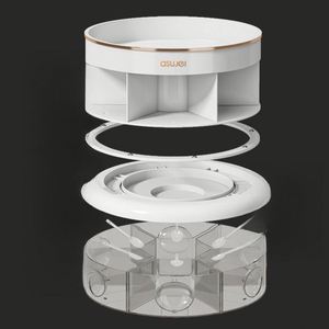 Easy-to-reach Plastic Double Tier Rotating <b>Kitchen</b> Spice <b>Storage</b> Organizer with Insect-proof Design for Home - Product Image 3