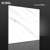 Meilleur prix fournisseur Carrelage en céramique émaillée vitrifiée pour sol, motif fleur blanche, 600x600