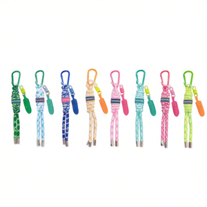 Portachiavi con cordino in piume, cordino intrecciato colorato con moschettone per chiavi e borse, 600 pezzi per scatola - Product Image 2