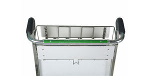 Carro de equipaje de aeropuerto de acero inoxidable con freno de mano - Product Image 3