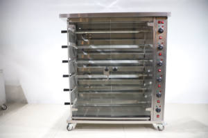 Machine à rôtir le poulet au gaz/électrique, rôtissoire à poulet industrielle, meilleur prix, 3, <span class=keywords><strong>6</strong></span>, 9 broches, acier inoxydable argenté, four de restaurant - Product Image 4