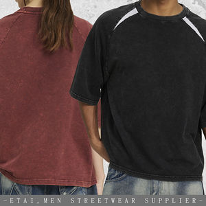 Streetwear Brand Heavyweight Washed Women Cotton Jersey <b>T</b>-<b>shirt</b> <b>Men</b> Teenagers Sports Casual Fashion Jersey Style Short Sleeve - Product Image 6