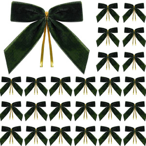 Velvet <b>Bow</b> Christmas Tree Ornament 2.5Cm Decorative Prop For Christmas Atmosphere - Product Image 3