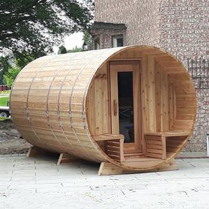 Hesperu-Sauna de barril de madera maciza para exteriores, Sauna, casa de cedro rojo seco - Product Image 2