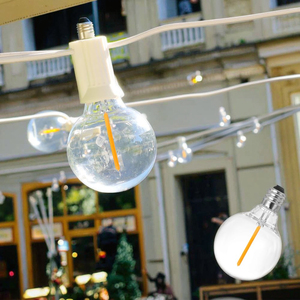Bombillas <span class=keywords><strong>LED</strong></span> equivalentes a Base B22 E12 de 5 vatios, luces de cadena de globo para interiores y exteriores, reemplazo de cuerpo de lámpara de vidrio CCT de 4000K para uso en interiores - Product Image 4