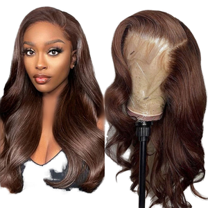 13x6 <b>Body</b> <b>Wave</b> Vietnam Hair Glueless Full Transparent for Lace Front Wig Virgin Hair Reddish Color Long 150% Density Women's - Product Image 1