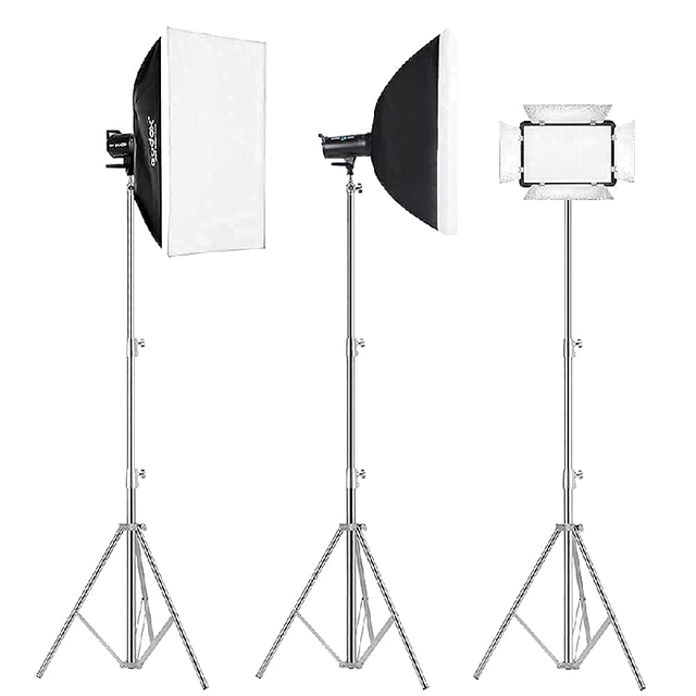 Factory direct sales stainless steel 2.8m light stand photography heavy duty tripod camera light tripod video light softbox