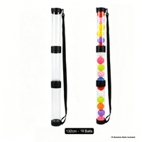 OEM ODM Ramasseur de balles de pickleball transparent en PC, tube de 132 cm de longueur, compatible avec les balles de pickleball standard