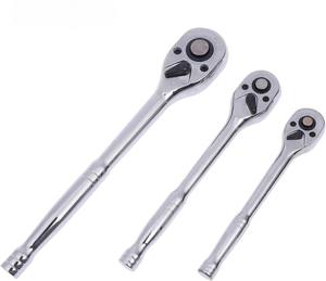 Hoge Kwaliteit <span class=keywords><strong>3</strong></span>/8 ''1/4'' 1/<span class=keywords><strong>2</strong></span> ''Quick Release Omkeerbare Ratel Dopsleutel Handvat Gepolijst Auto Reparatie Mechanische Tool - Product Image 1