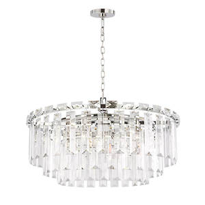 Lustre moderne rond en cristal de 32 pouces, éclairage d'hôtel, lustres de luxe, grands lustres en cristal pour la décoration de la maison, de la villa et des pièces - Product Image 3