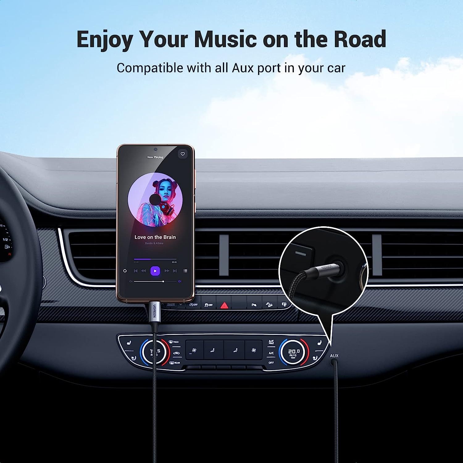 Cavo Audio USB Type-C A Jack 3.5 Mm – 1 Metro, Nero, Universale Per Samsung, Huawei E Altri