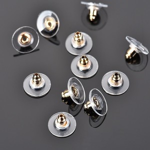 Gold Bullet Shape Ear <b>Studs</b> Metal Plated For <b>Earring</b> Making DIY Jewelry Findings Round Disc Shape Accessories - Product Image 4
