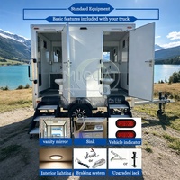 Toilettes portables fermées avec lavabo intégré, toilettes mobiles à 2 postes pour jardin, fabricant et fournisseur