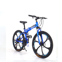 Bicicleta de Montaña Deportiva Resistente con Horquilla de Acero de 26/24 Pulgadas y 6 Velocidades, Frenos Mecánicos, Ideal para Caminos de Grava y Terrenos Difíciles