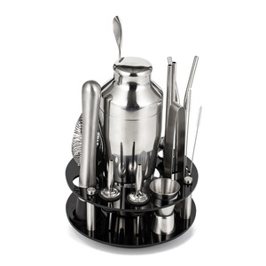 Ensemble de 14 pièces pour bar, barman, <span class=keywords><strong>mixologie</strong></span>, bouteille, outils, accessoires, ensemble de shakers à cocktail en acier inoxydable - Product Image 6