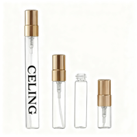 Flacon de parfum en verre transparent avec couvercle argenté, idéal pour échantillons d'huiles parfumées – 2ml, 3ml, 5ml, 8ml, 10ml, 15ml – Vente chaude