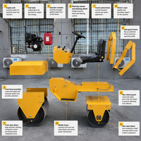 Compacteur vibrant à double tambour hydraulique à essence, autopropulsé