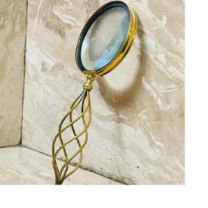 Lupa de latón marítimo Vintage antiguo con mango único resistente, artesanía de Metal artesanal inusual, artículo coleccionable de regalo - Product Image 6