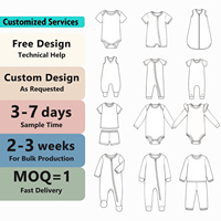 Pyjamas bébé en bambou avec impression de logo personnalisé, motifs fleurs, châteaux, animaux de dessin animé, pour nouveau-nés prématurés, vêtements pour garçon et fille