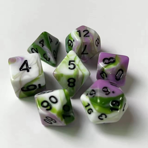 Tùy chỉnh màu acrylic nhựa bốn màu xúc xắc tùy chỉnh trò chơi thiết lập 7 cái đa diện DND nhựa xúc xắc - Product Image 5