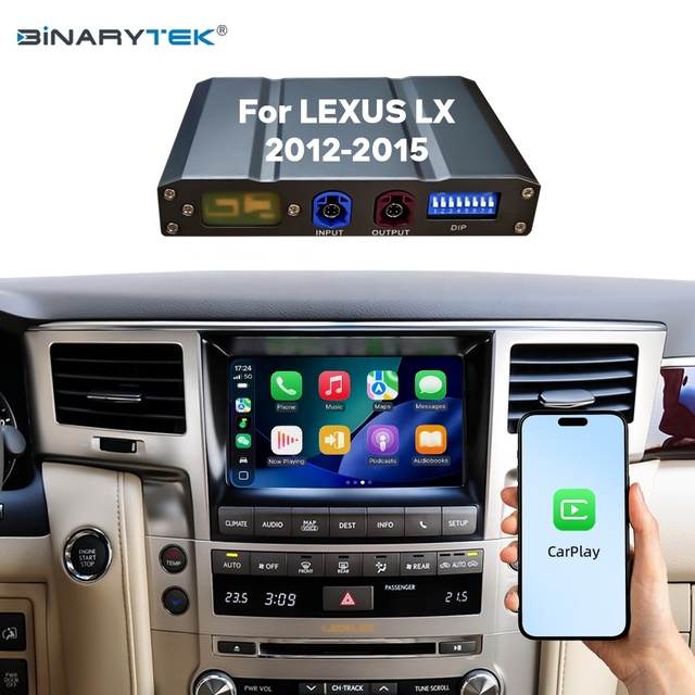 For Lexus LX570 2012-2015 Linux Interface Box Wireless CarPlay Android Auto CarPlay Module Decoder Car Radio Binarytek