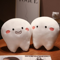 Coussin dentaire personnalisé en forme de dessin animé, rembourré en coton PP 3D, avec expression faciale mignonne, poupée en forme de dent, ornements de dentiste, cadeaux en peluche apaisants pour bébé