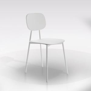 CHAISE TATA YOUNG EN MÉTAL BLANC ET SIÈGE BLANC - Product Image 1