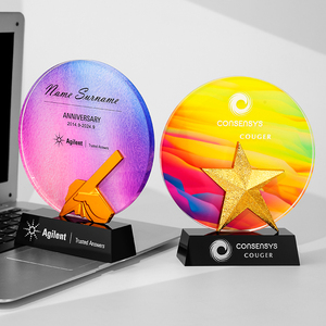 JZ Vente en gros Design vierge personnalisé Football Football Volley-ball Sport K9 Crystal Trophy Award Plaque Luxury Company Souvenir Awards - Product Image 3