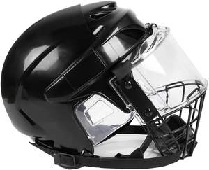 Casco da <span class=keywords><strong>Hockey</strong></span> su Ghiaccio per Adulti con Visiera Trasparente e Gabbia Combinata - Product Image 4