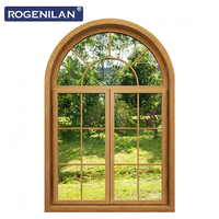 ROGENILAN, Proveedor Chino de Ventanas Fijas de Vidrio Templado Doble Curvo con Rejillas de Aluminio para Residencias