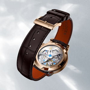 Reloj AGELOCER Original World Time para Hombre, Reloj de Negocios con Fecha, Formal, Automático, Mecánico, con Bisel de Diamantes, con Caja - Product Image 3