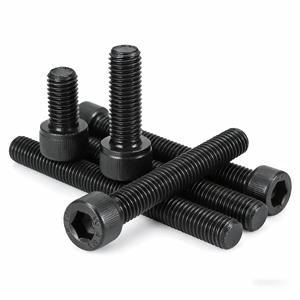 สกรูหัวหกเหลี่ยมเกลียวเต็ม M4 M5 M6 เกรด 12.9 สีดำออกไซด์ ยี่ห้อ Bibo Yaente สำหรับงานหนัก - Product Image 1