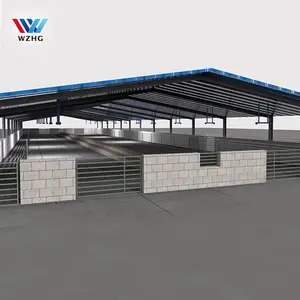 Australiano WZH prefabbricati struttura in acciaio chiuso tipo di allevamento di pollame casa della mucca capannoni per la vendita