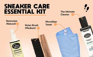 Kit Essentiel d'Entretien pour Mini Sneakers avec Nettoyant Rénovateur Ultime, Brosse à Sneakers et Serviette en Microfibre pour Chaussures - Product Image 2