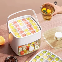 Glacière 2-en-1 avec poignée pour cuisine domestique, double compartiment pour lait, eau et jus